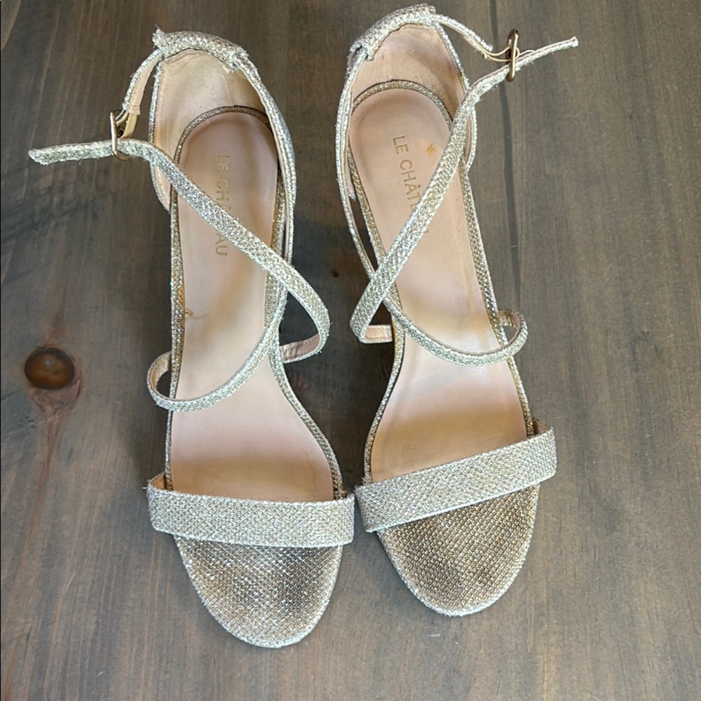 Le Chateau Gold sparkly Strappy Women's Sandals